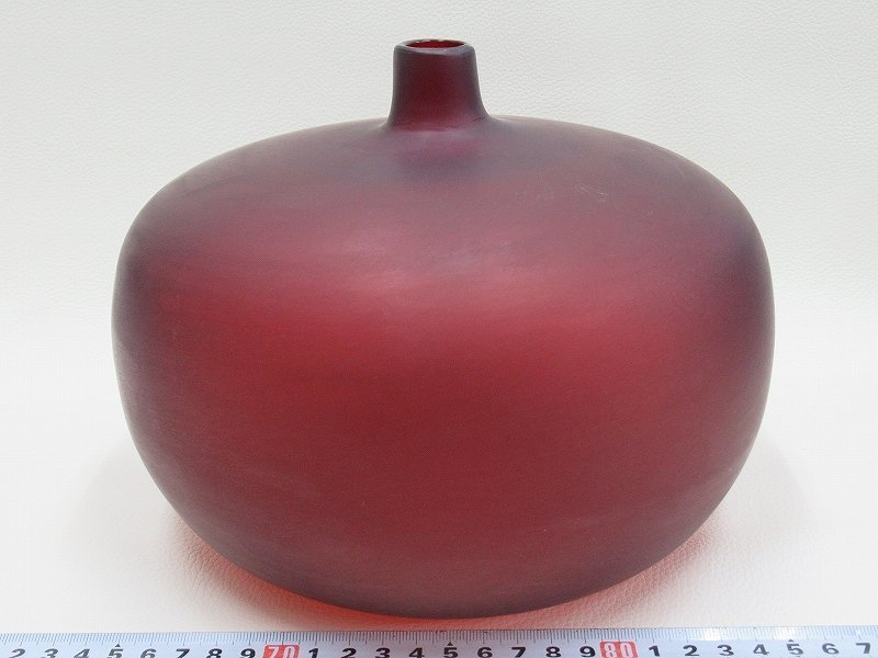 D0238 ベニーニ ヴェニーニ. ムラーノ ムラノ 色ガラス ベース 花瓶