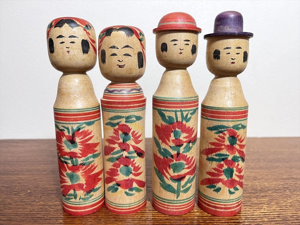 伝統こけし！佐藤丑蔵　13本セット ◇ 伝統こけし 肘折 佐藤丑蔵 4本まとめて 郷土玩具 民芸品 伝統
