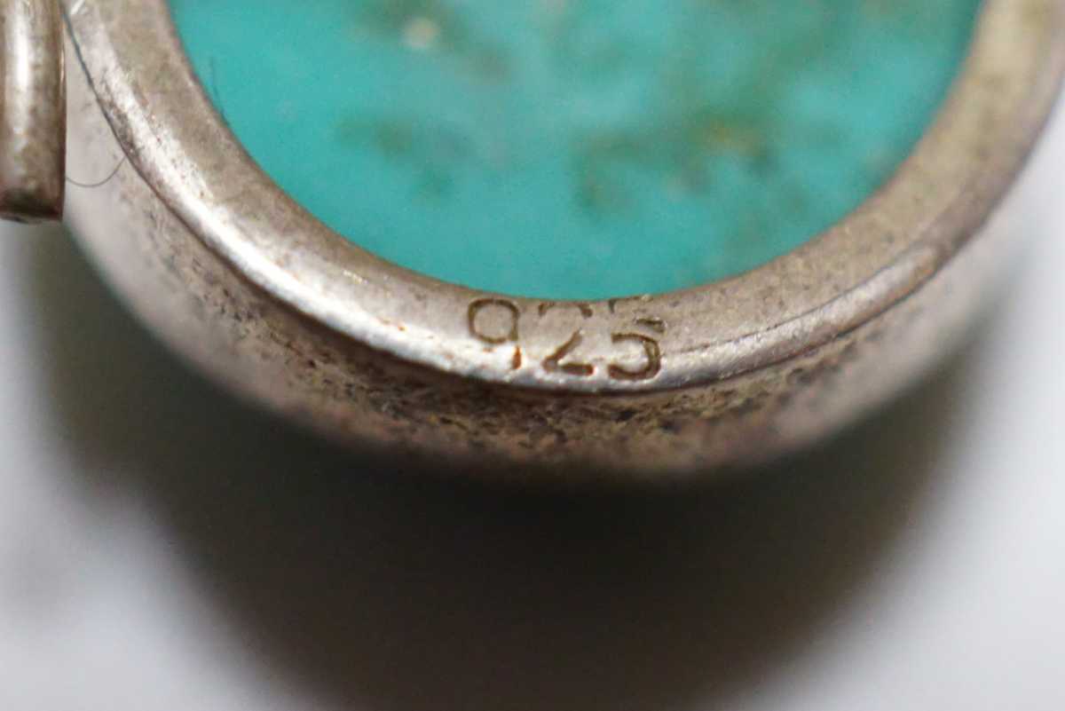 x112 天然ターコイズ シルバー ピアス 両耳 ヴィンテージ アクセサリー