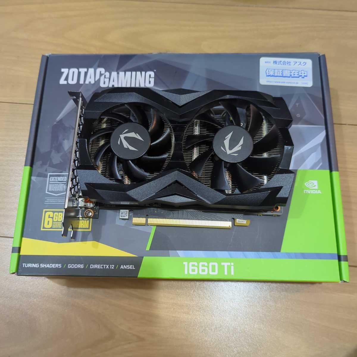 ZOTAC GAMING GeForce GTX 1660ti 6GB 192bit GDDR6