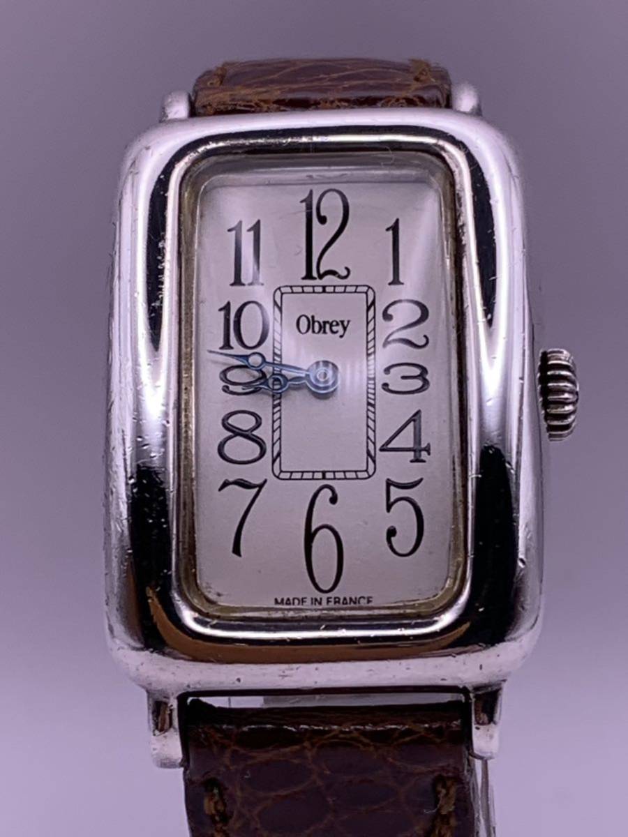 美品オブレイ Obrey ハンドメイド チャーム付き クロコダイル替え