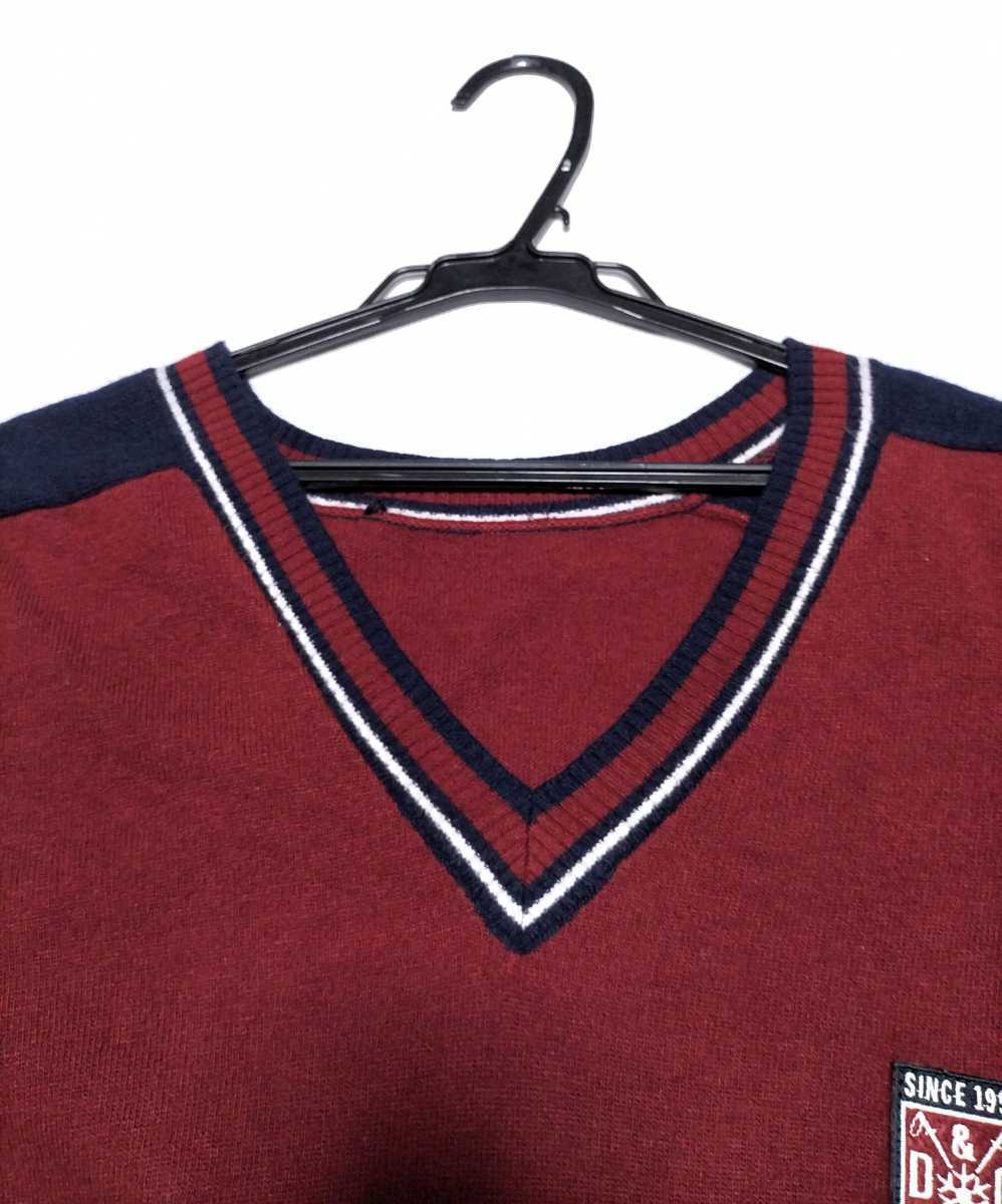 高級カシミヤ混☆Sサイズ 美品 D&G ニットセーター/赤 ドルチェ
