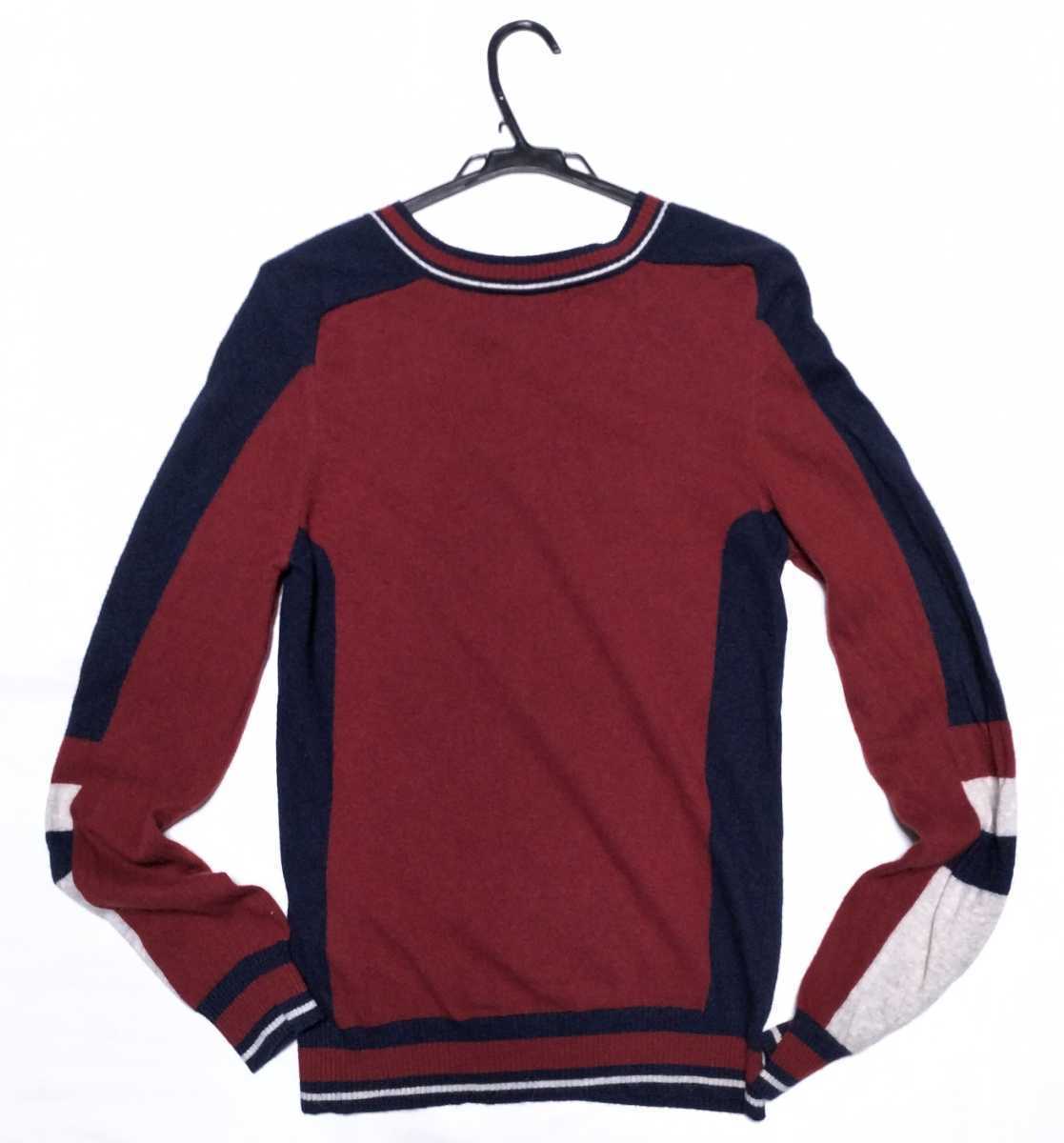 高級カシミヤ混☆Sサイズ 美品 D&G ニットセーター/赤 ドルチェ