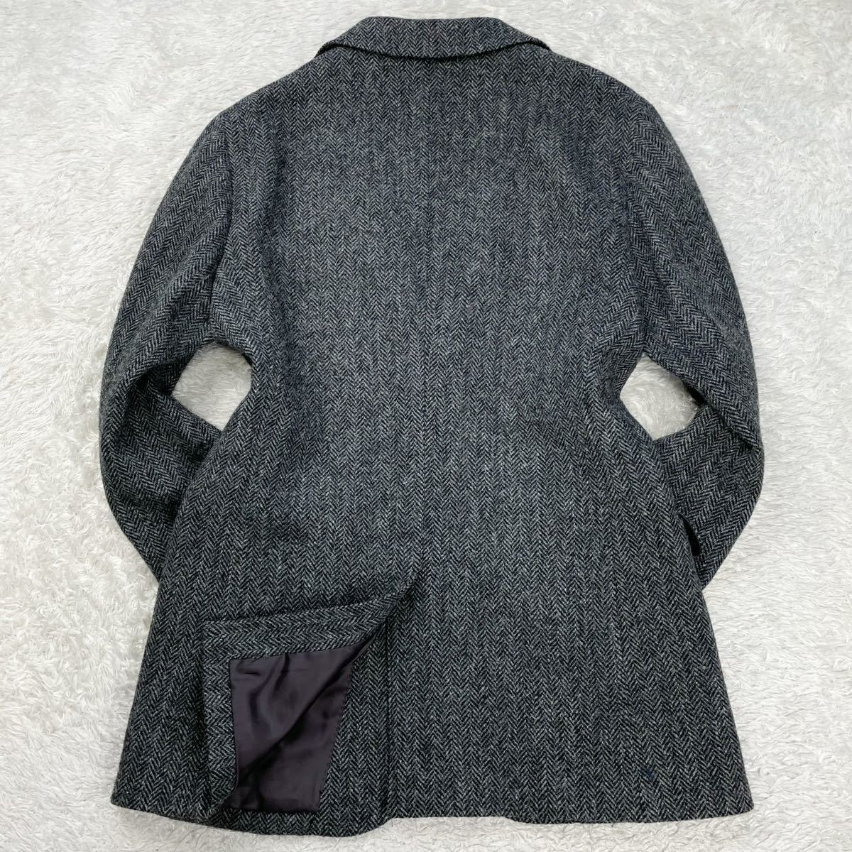 極美品◎Harris Tweed ハリスツイード ヘリンボーン ミックス 2B