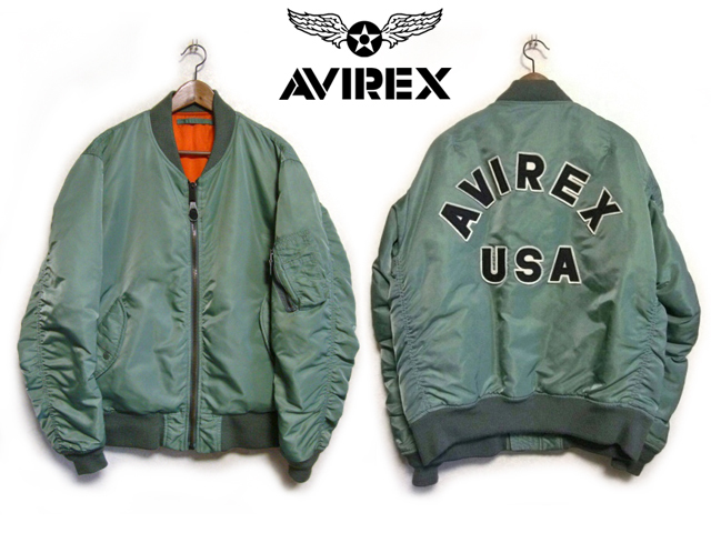 AVIREX MA-1 定価2.7万AVIREX MA-1コマーシャル ロゴ フライト中綿入