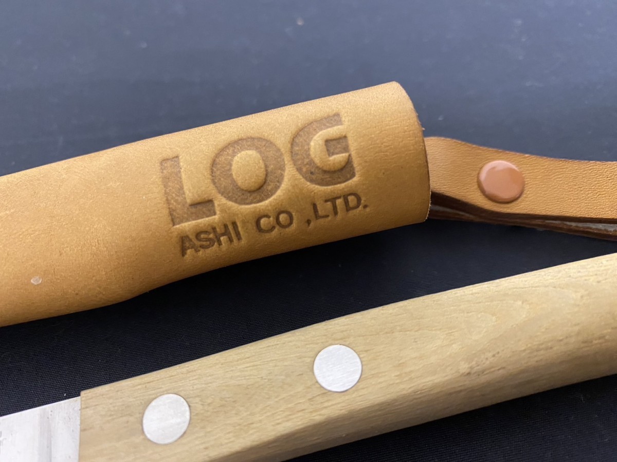 芦刃物製作所「LOGナイフ」モリブデン鋼革シース付 ナイフケース 群馬 