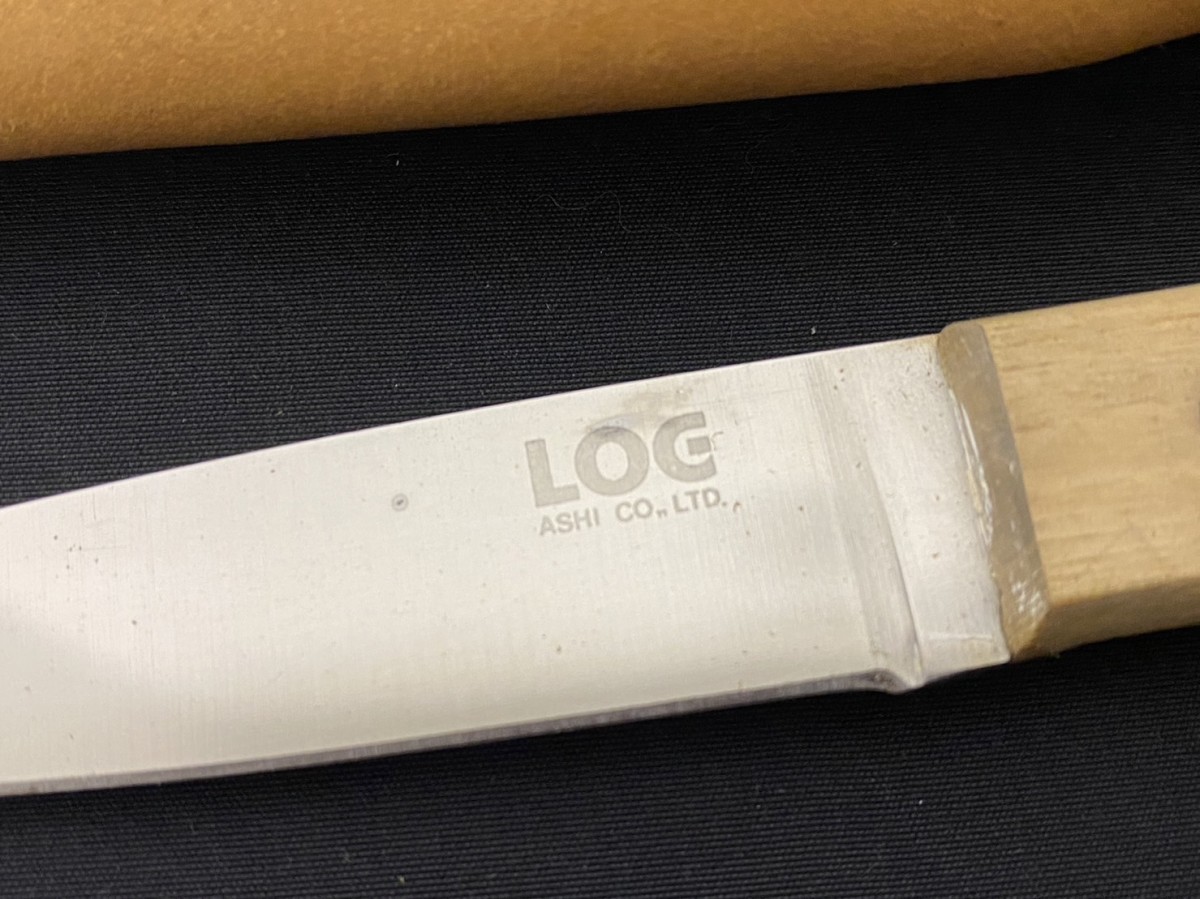 芦刃物製作所「LOGナイフ」モリブデン鋼革シース付 ナイフケース 群馬 