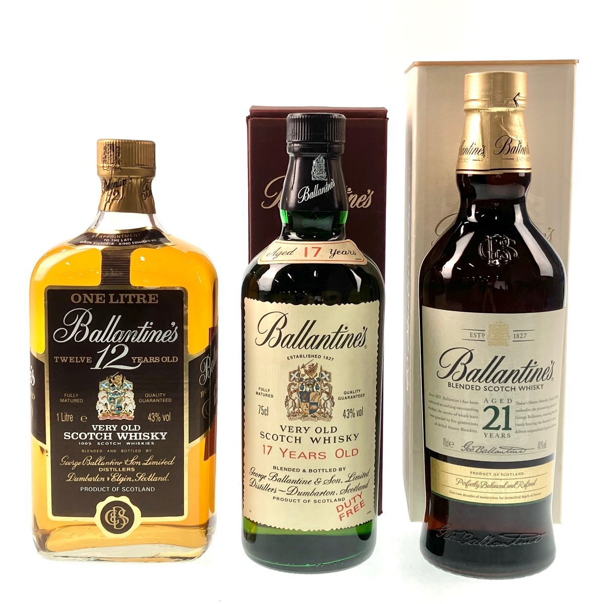 古酒3本セットHennessy 古酒 3本セット バランタイン 21年 17年 /