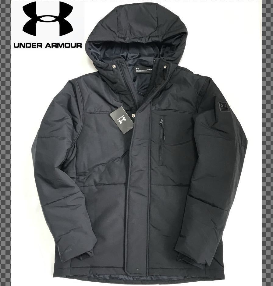 ♯新品 1368955【メンズXL】黒ブラック アンダーアーマー アウター UAインサレート 軽量中綿 ダウン ジャケット 防寒 防風