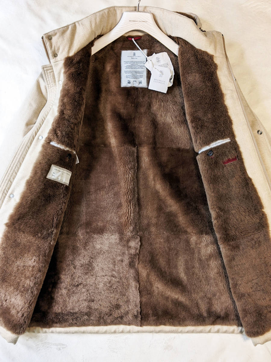 Brunello Cucinelli ブルネロクチネリ ビーバーカシミア ムートン 毛皮 