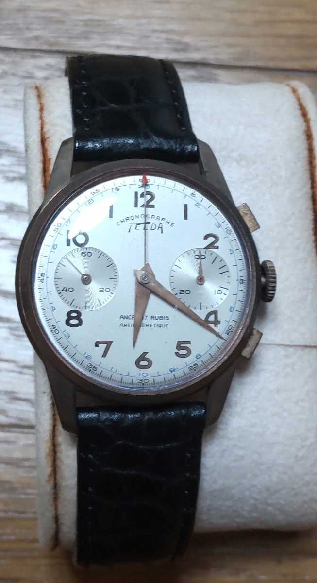 telda テルダ　アンティーク　２レジスター　クロノグラフ　手巻