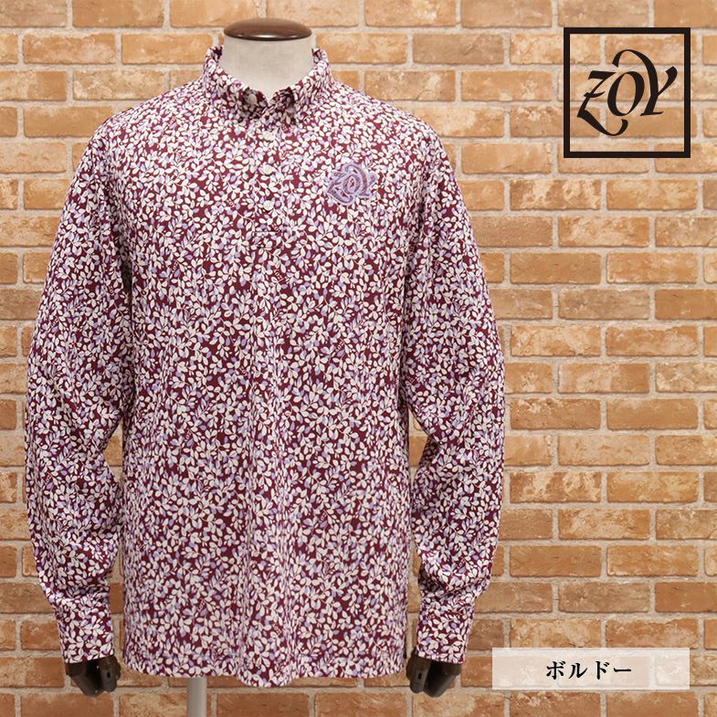  1円/ZOY/3 XL サイズ/リーフ柄プリント 長袖ポロシャツ 日本製 ポリエステル カノコ 通年 ゴルフ ゾーイ /赤/ボルドー/fa144/(XLサイズ以上)｜売買されたオークション情報、yahooの商品情報をアー XLサイズ以上
