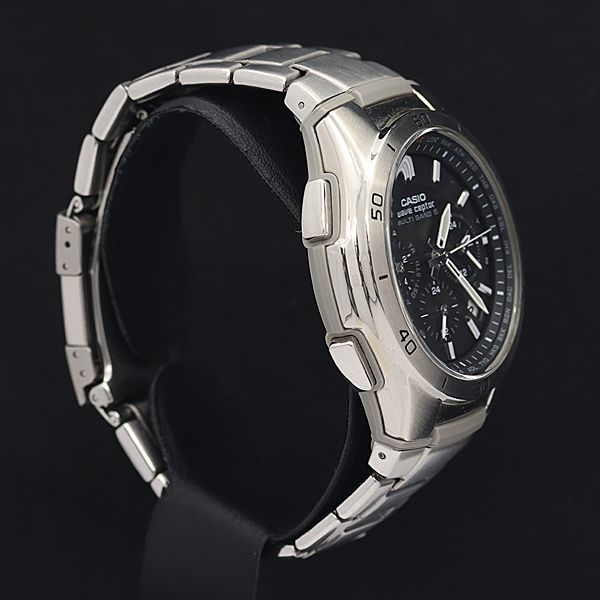 1円 稼働 良品 箱/コマ5付 カシオ 電波ソーラー WVQ-M410 ウェーブセプター デイデイト マルチバンド6 黒文字盤 メンズ腕時計 XYZ2000000▽