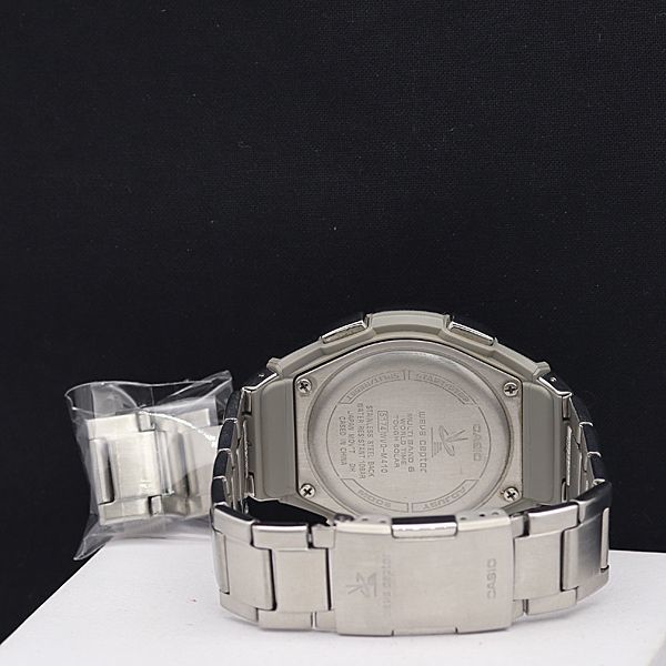 1円 稼働 良品 箱/コマ5付 カシオ 電波ソーラー WVQ-M410 ウェーブセプター デイデイト マルチバンド6 黒文字盤 メンズ腕時計 XYZ2000000▽