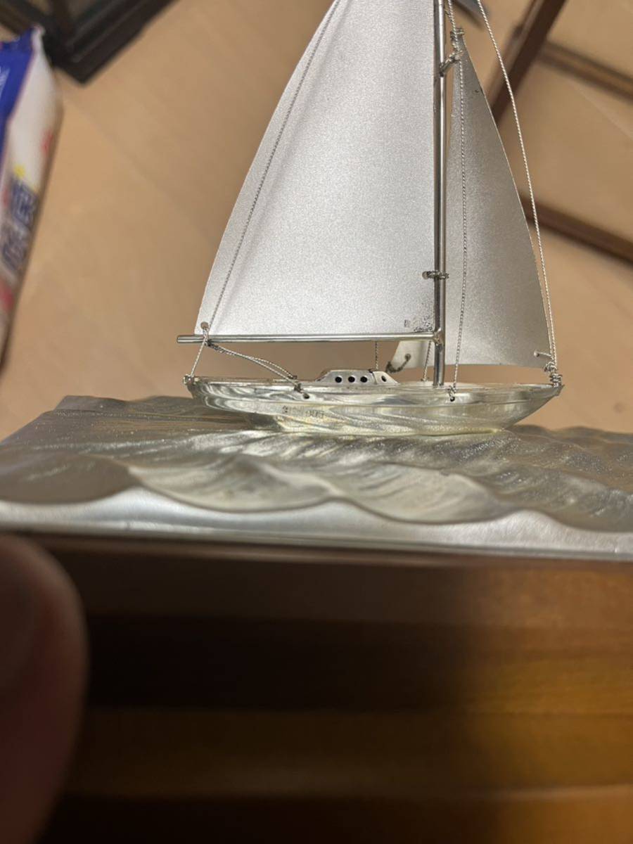 関工芸 ケース付 ヨット シルバー985 銀製品 STERLING 船 武比古 銀製