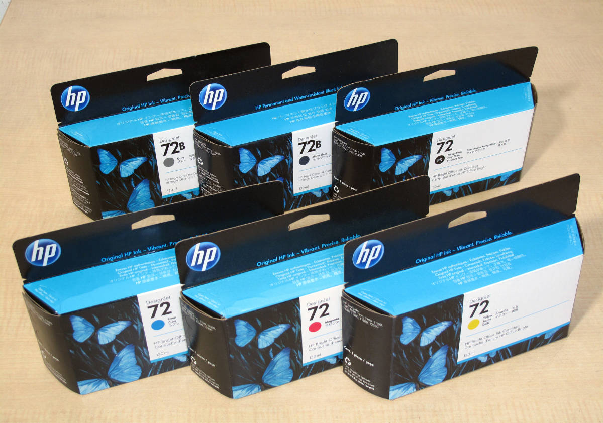 ◇未開封◇HP DesignJet 72 インクカートリッジ 6色セット 純正品 HP
