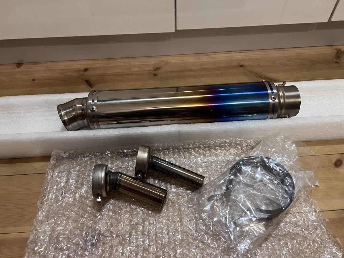 専用です。 1円スタート 特注 チタン サイレンサー φ85×350mm 差込 60.5 検 z1 z2 z1r