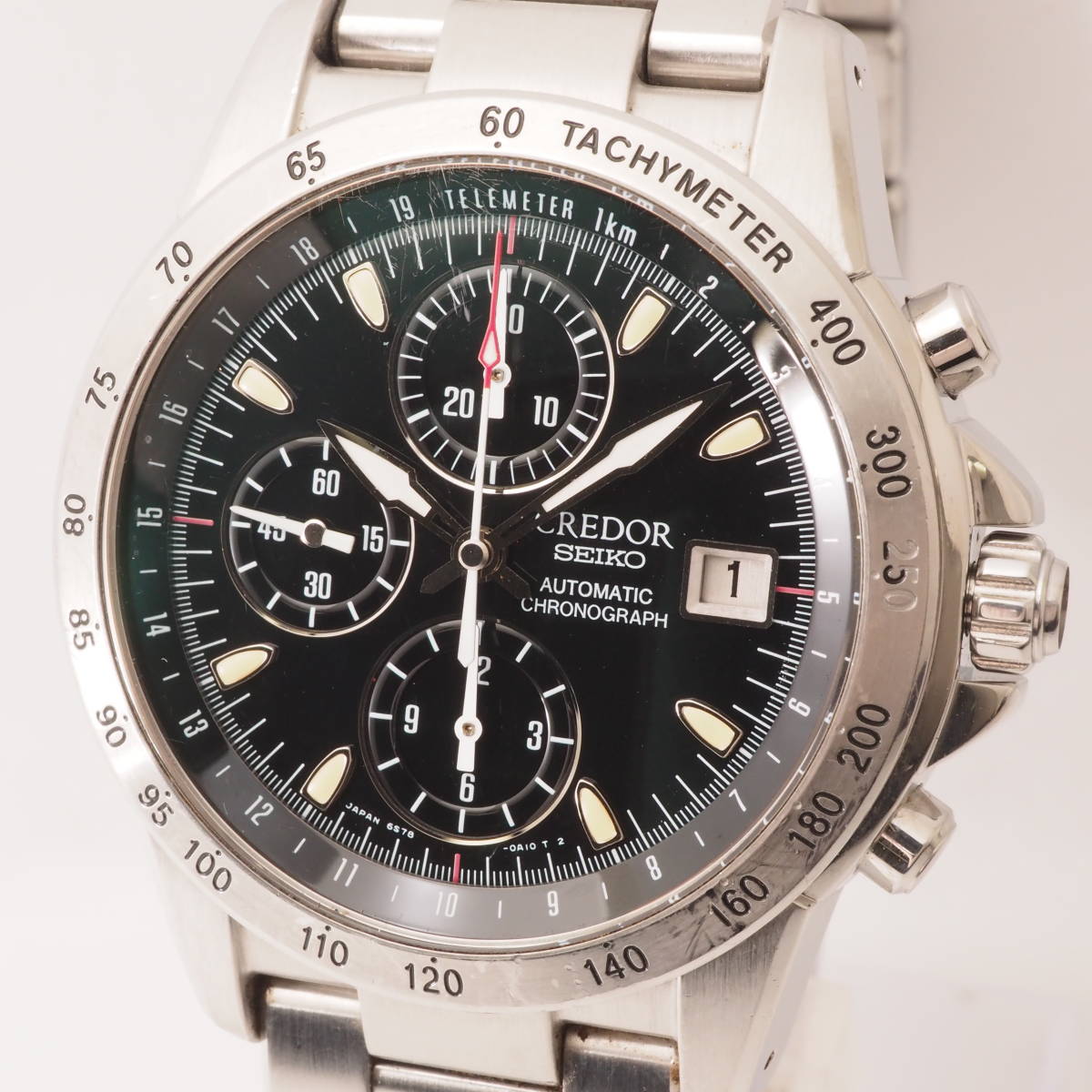  セイコークレドールフェニックス クロノグラフオートマチック 6S78-0A10 SEIKO CREDOR SS デイト 自動巻 黒文字盤 メンズ腕時計 040031 BI1(クレドール)｜売買されたオークション情報、yahooの商品情報 クレドール