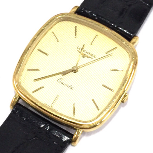 ロンジン LONGINES 腕時計 スクエア型 ゴールド金具 クォーツ メンズ