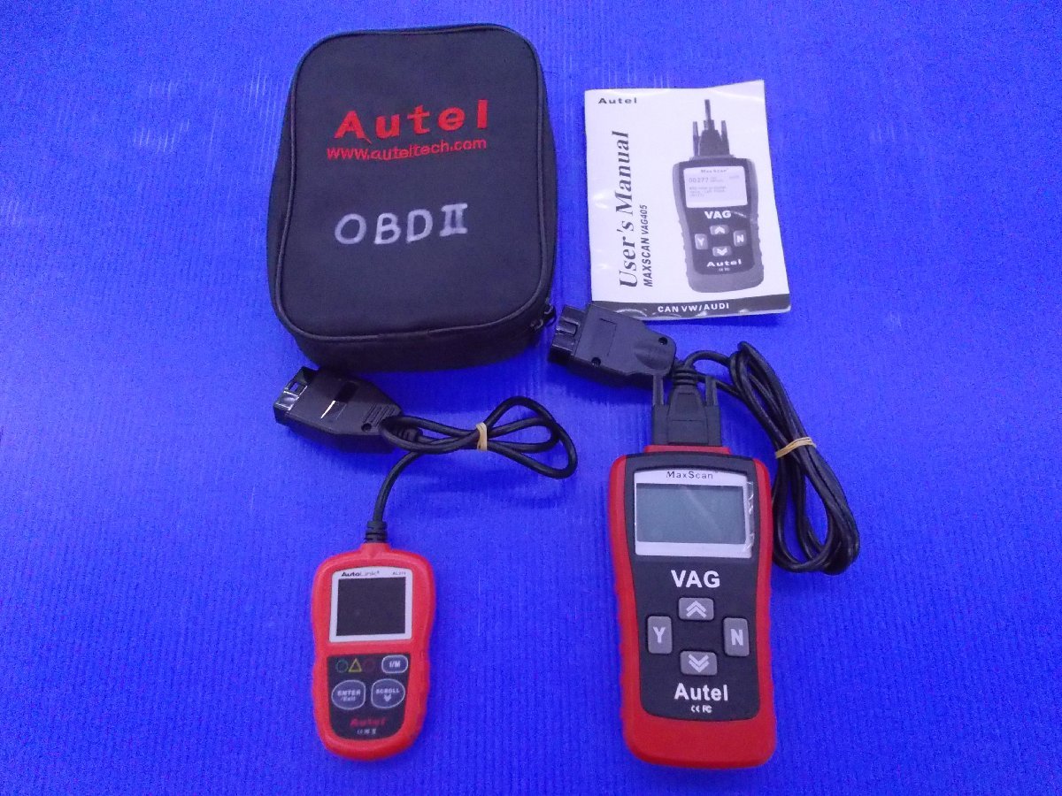 S【1414】Autel MAXSCAN OBD2スキャナー VAG405 アウディ/フォルクスワーゲン 中古品 故障診断機
