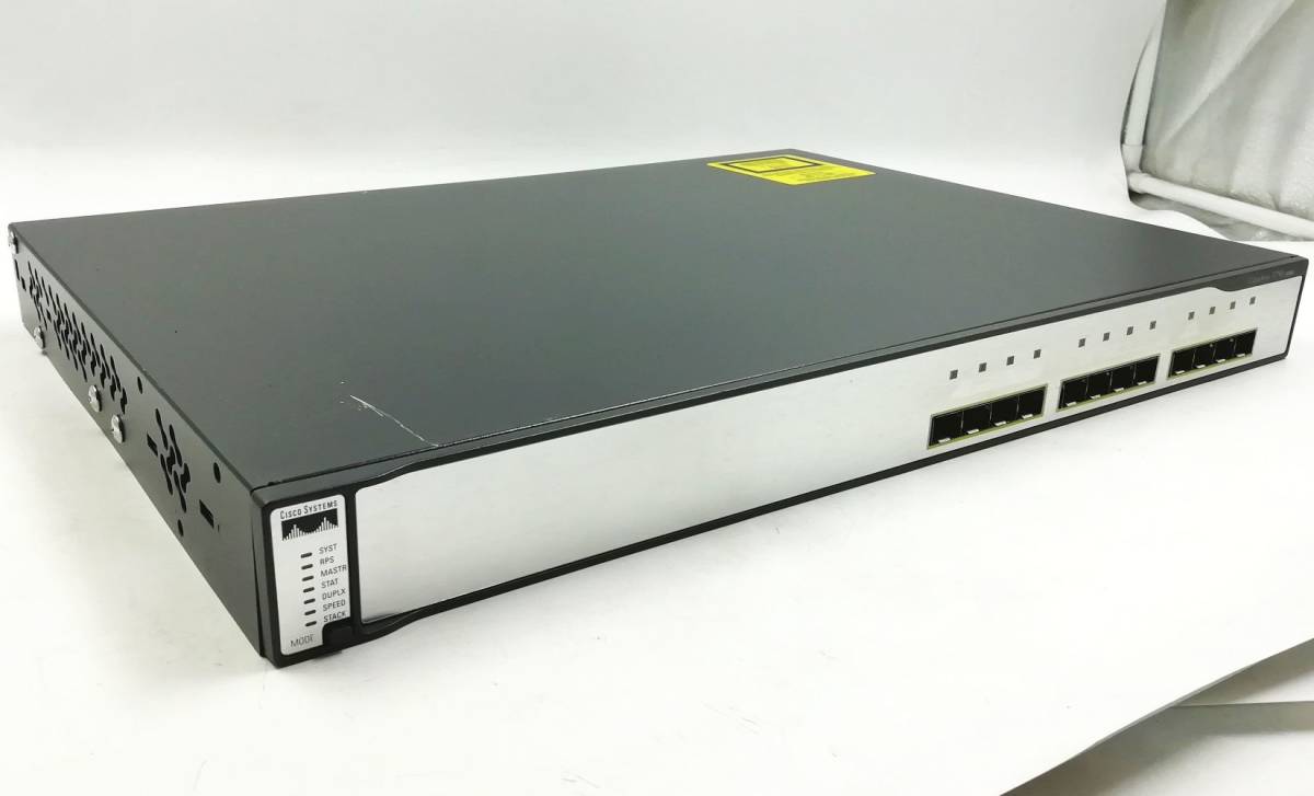 CISCO WS-C3750G-12S-E Catalyst 3750-Xシリーズ スイッチ 初期化済み 即日発送 一週間返品保証【H23013008】