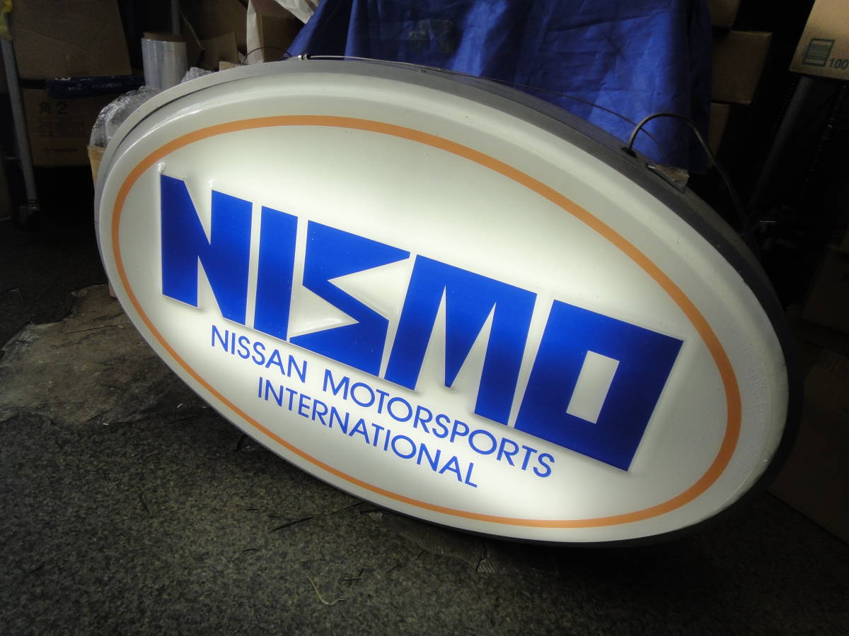 当時物! 本物 NISMO ニスモ 電飾看板パネル LED管交換済 両面 サイン 
