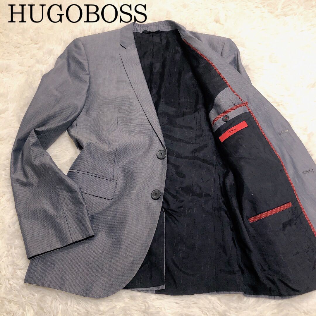 極美品 HUGOBOSS ヒューゴボス テーラードジャケット 現行 赤タグ 現行 
