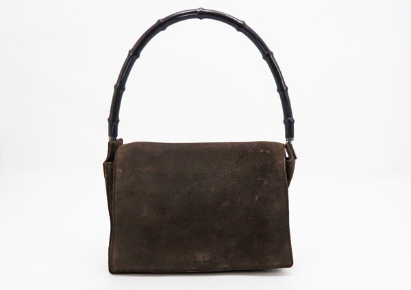 ◇【GUCCI グッチ】バンブー スエード ワンショルダーバッグ 001 3239 