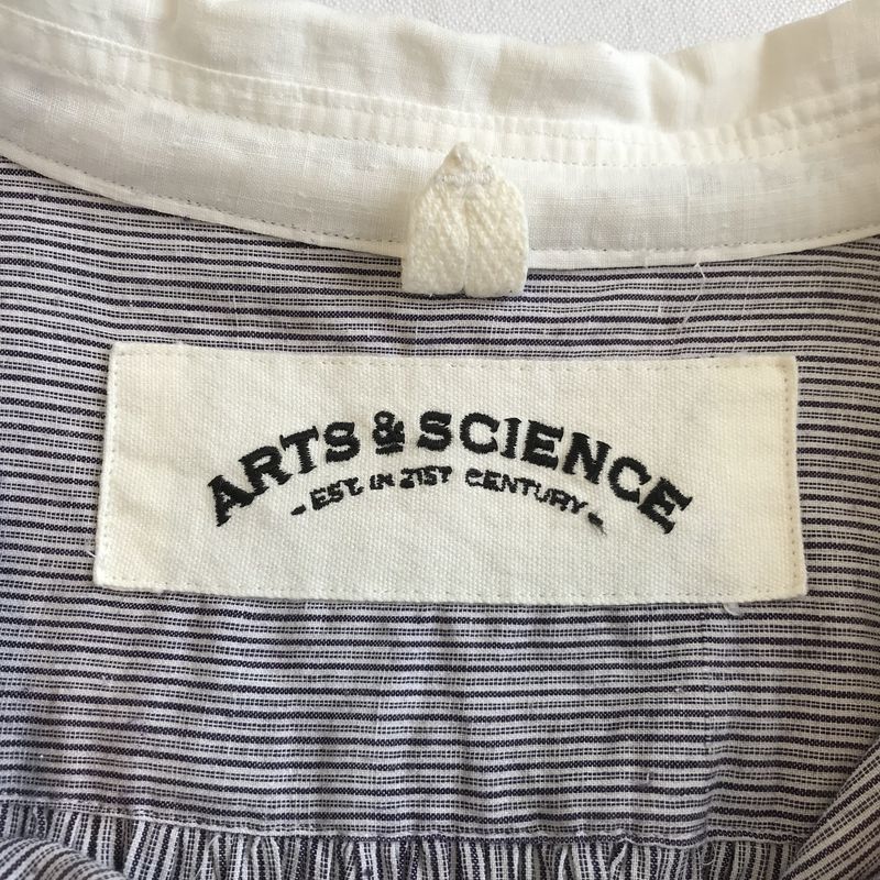 ARTS&SCIENCE アーツ＆サイエンス コットンリネン ストライプ スモック 