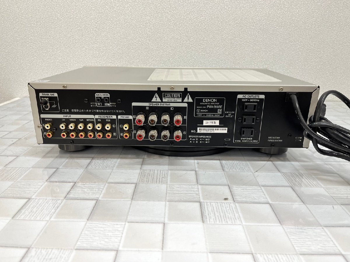 △4427 現状品 オーディオ機器 プリメインアンプ DENON PMA-390RE 2017