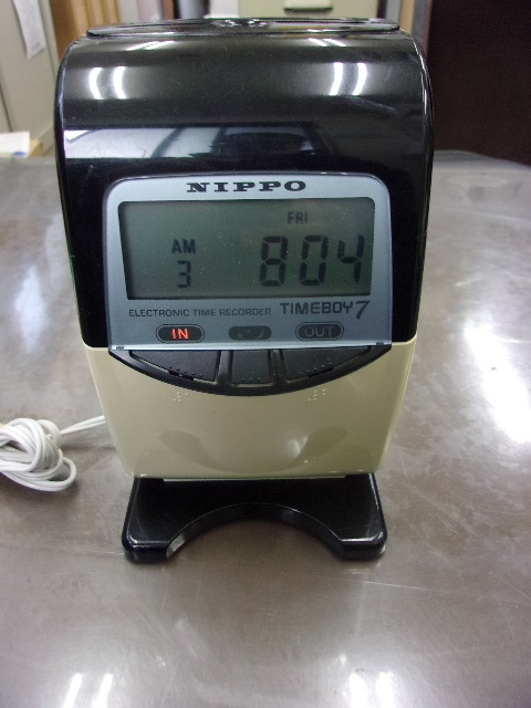 動作確認済 NIPPO TIMEBOY7 タイムボーイ7 動作確認済 タイムカード10枚付