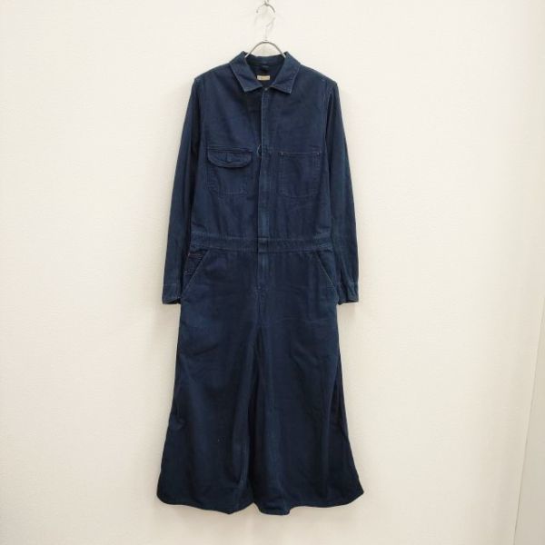 3-0118M♪ KAPITAL 藍染インディゴデニムワンピース サイズ2/M ワンピース ブルー キャピタル 208747