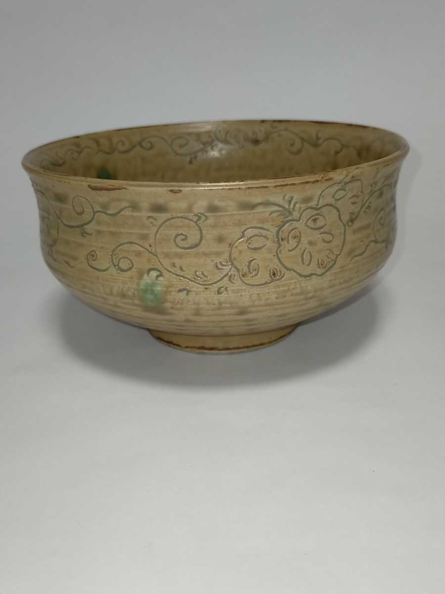 織部 四方 布引 菓子鉢 ☆ 黄瀬戸 菓子鉢 加藤春二 葵窯 竹里