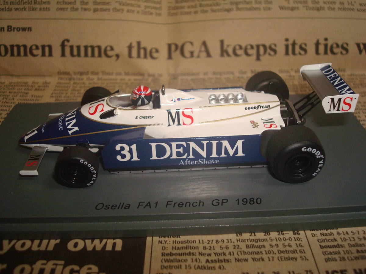 ★☆オゼッラ FA1 フォード 1980年 フランスGP E.チーバー　スパーク 1/43　Osella FA1 Ford E.Cheever☆★