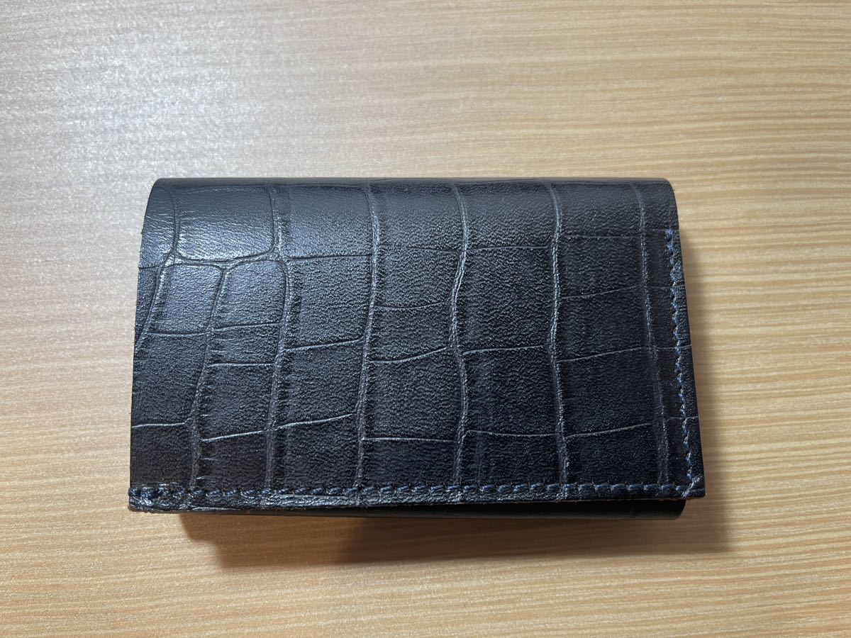 m+】straccio ☆藤牧百貨店別注 エムピウ ストラッチョ 牛革 クロコ型 