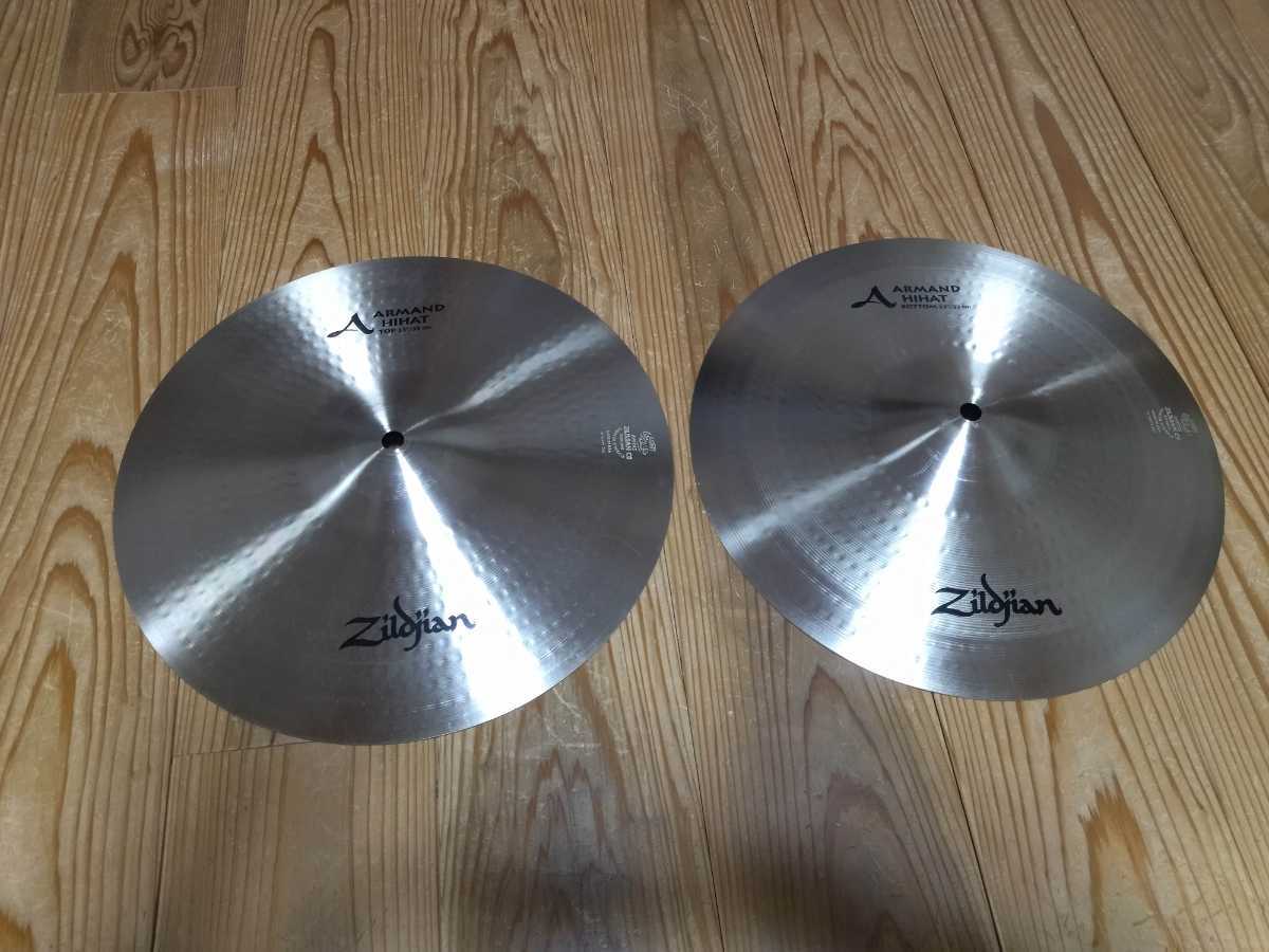 廃番 A ZILDJIAN ARMAND HIHAT 13インチ ペア 美品 ジルジャン アーマンド ハイハット 