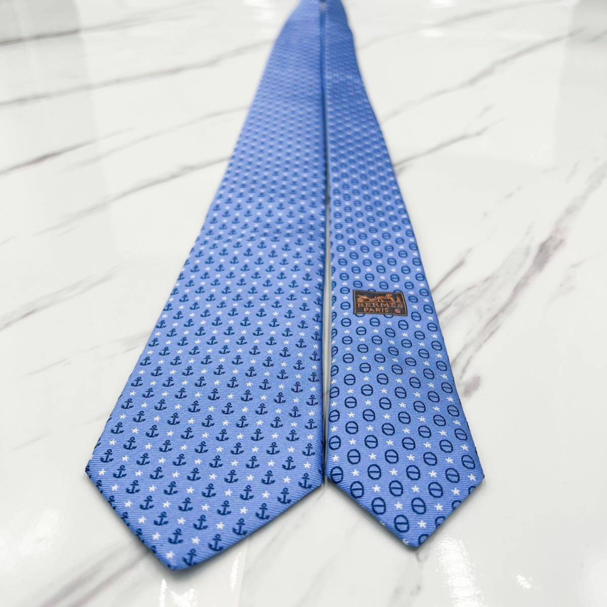 激レア 未使用 現行 ネクタイ シルク HERMES エルメス ファソネH H柄 H