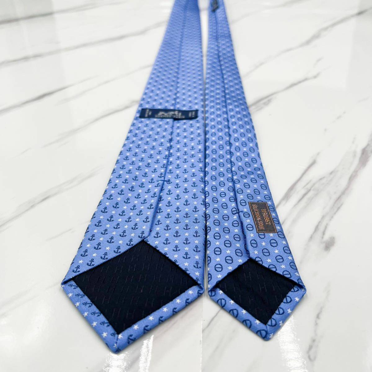 激レア 未使用 現行 ネクタイ シルク HERMES エルメス ファソネH H柄 H
