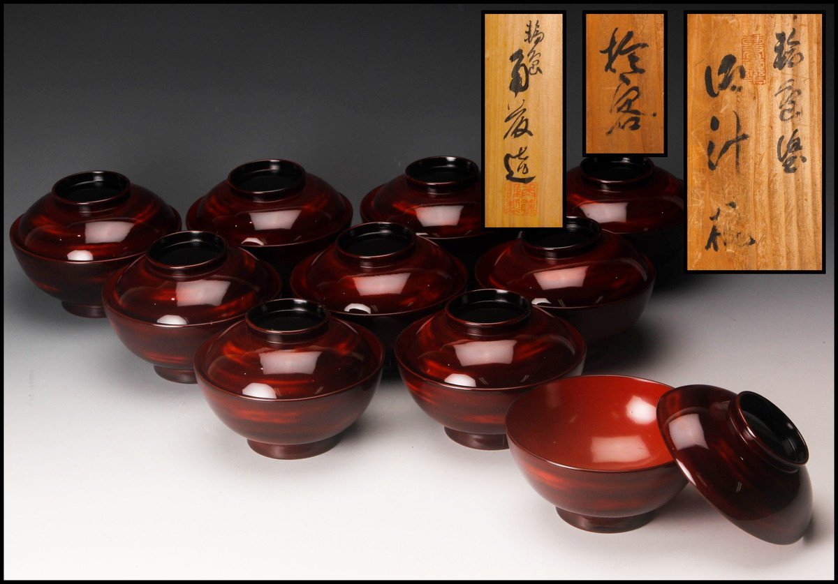 【本物保証，限定セール】 佳香 輪島塗 角藤漆器店謹製 汁椀 十客 共箱 本物保証(椀)｜売買されたオークション情報、yahooの商品情報をアーカイブ公開 - オークファン 椀