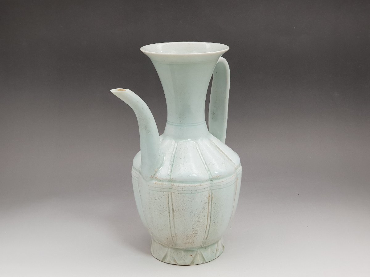 煎茶 白磁 水注 （e3042 九谷焼 白磁 仙盞瓶 明治時代 水注 煎茶瓶 