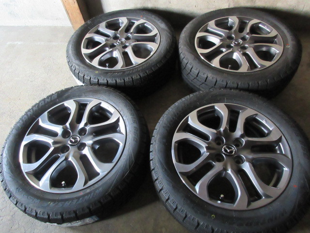 新品冬用+大人気の純正ハイグレードset/バランスOK!! マツダ MAZDA 2 DJ デミオ DEMIO XD 純正 (ガンメタPOL) ラベル付(2021) 185/60R16 !!