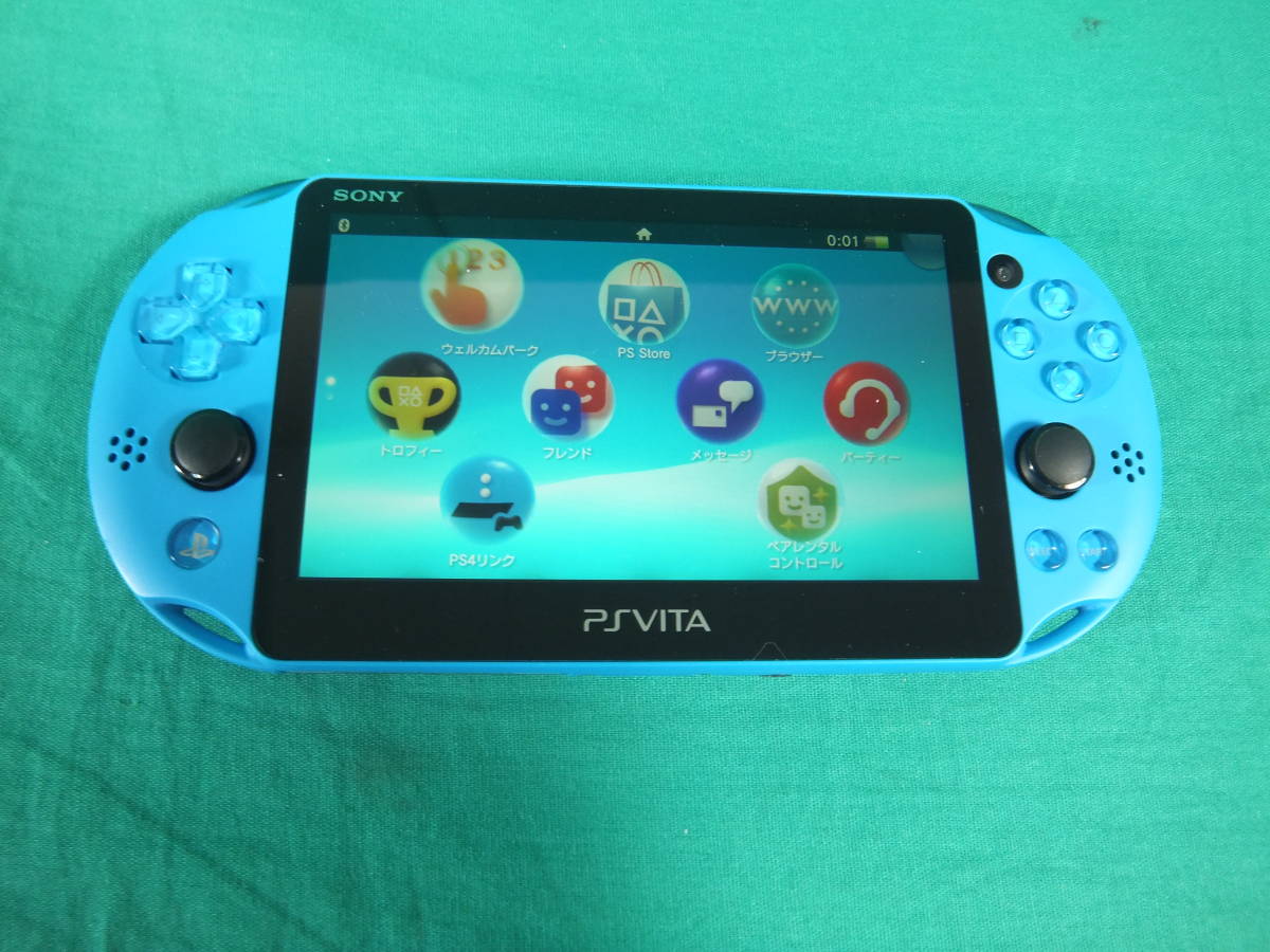60/Q310☆PSVITA本体☆PlayStation Vita本体 Aqua Blue アクア・ブルー  