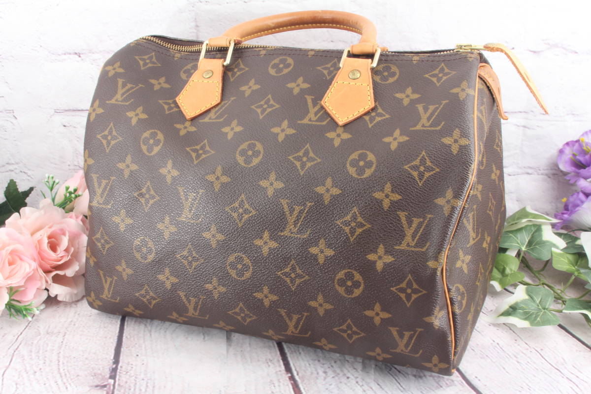 LOUIS VUITTON ルイヴィトン スピーディ 30 ハンドバッグ モノグラム 手提げ バッグ ブラウン 3403