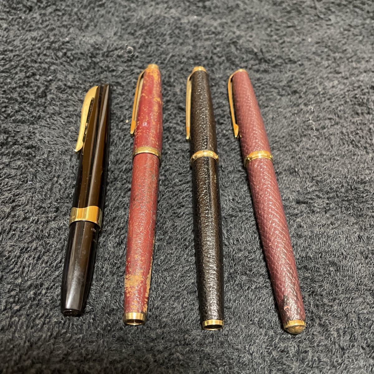PLATINUM 万年筆 4本セット 18K及び14K PLATINUM プラチナ 万年筆 4本まとめて 18K 14K PLATINUM 万年筆18K