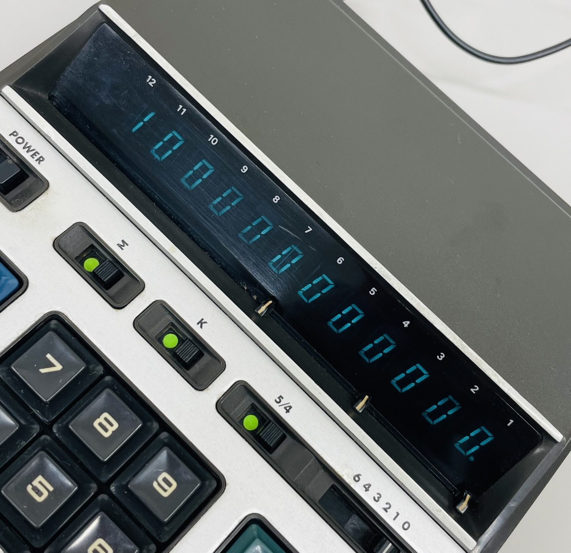 1970年代 CASIO MODEL 121-U カシオ 電卓 計算機 蛍光管表示 昭和