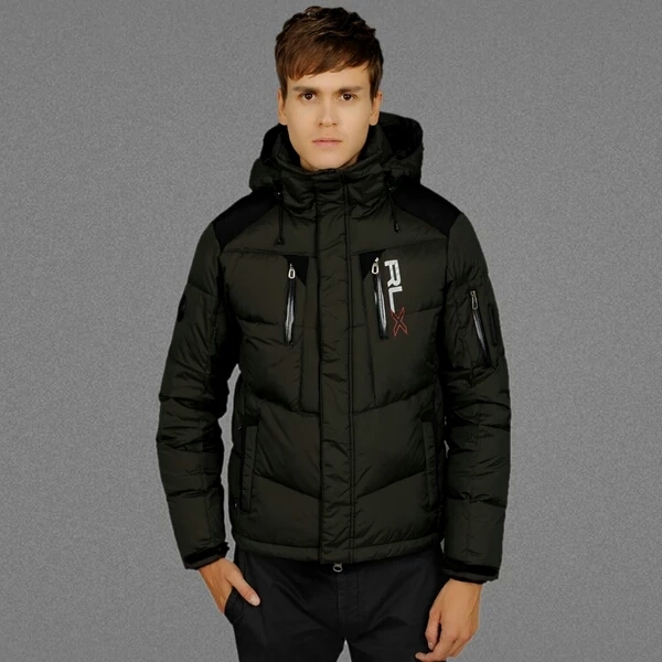 新品☆即納 RLX RALPH LAUREN軽量 ダウンジャケット フード取り外し可能 メンズ 黒 サイズM