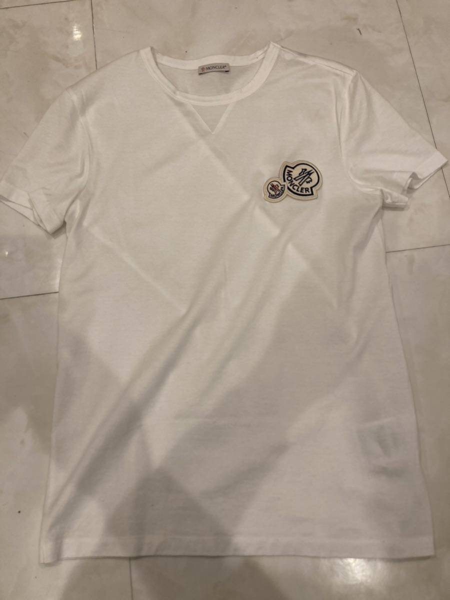 モンクレール ダブルワッペンTシャツ ホワイト サイズS MONCLER 半袖