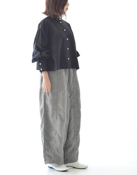 SETTO ウールライクパンツ CLUEL掲載 グレー ユニセックス ワイド バルーン