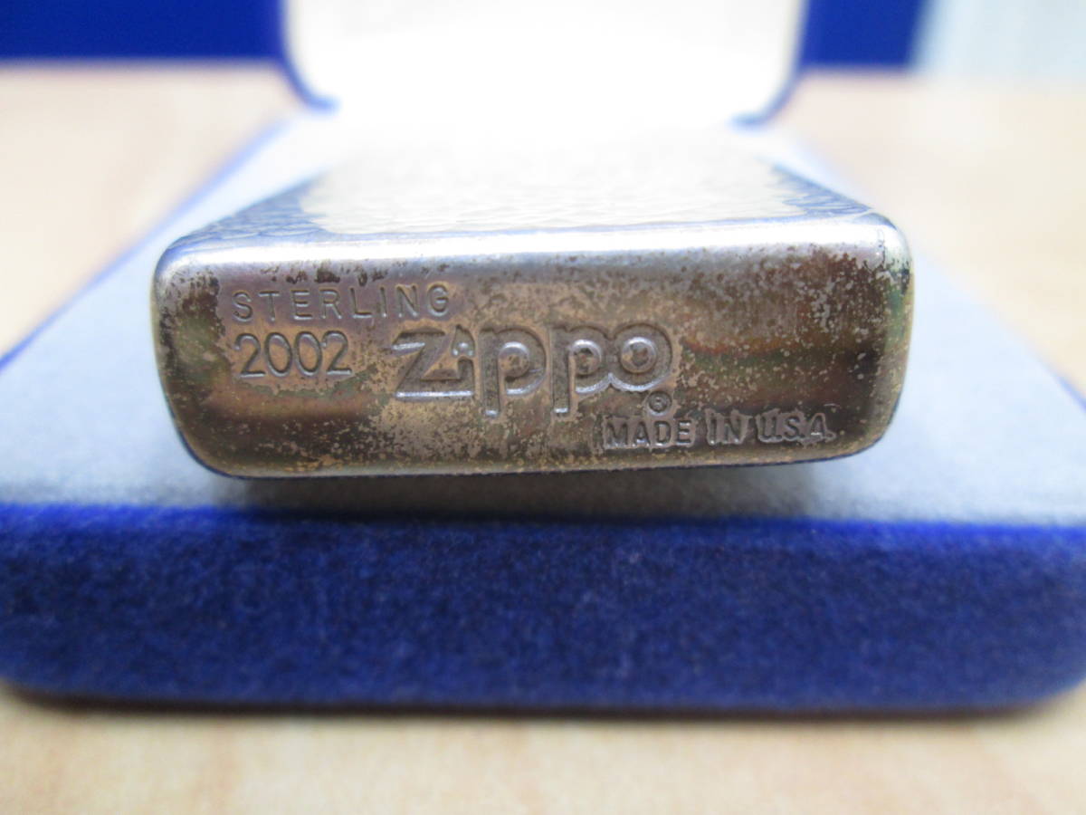 ○○6298☆2002 ZIPPO ジッポー STERLING オイル無し 火花確認OK 中古品○