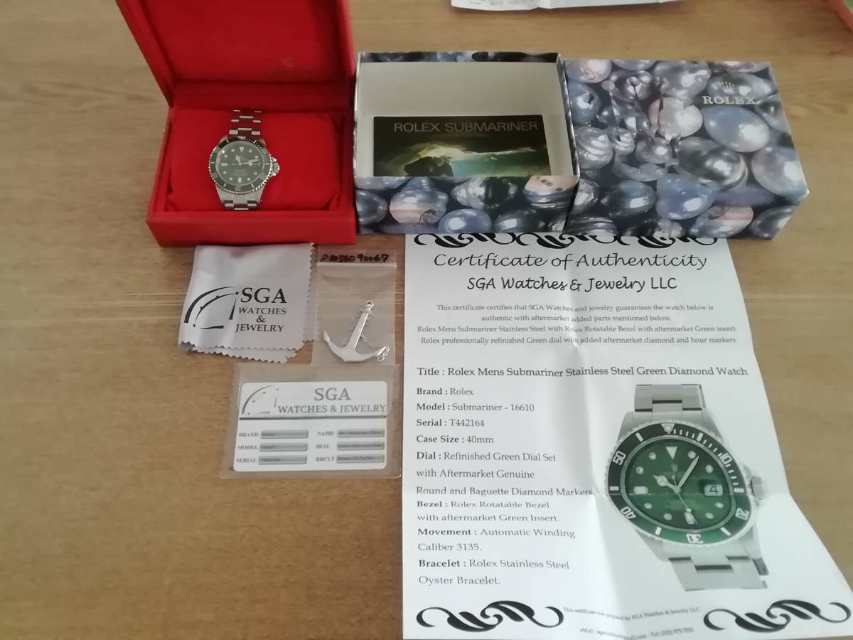 ロレックスサブマリーナデイト16610ダイヤモンドカスタム品